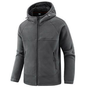 Veste polaire d'extérieur personnalisée avec logo, nouvelle collection automne-hiver, manteau matelassé pour homme, cardigan à capuche, pull tendance et confortable - Product Image 5