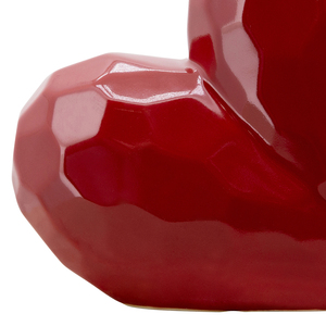 Scultura a forma di cuore in ceramica, statuetta moderna rossa per l'arredamento di casa, bagno, ufficio - Product Image 6