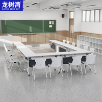 Table de bureau portable, bureau d'ordinateur, table mobile pour l'école, table pliable, table de conférence, salle de formation, table pliante, mobilier de bureau