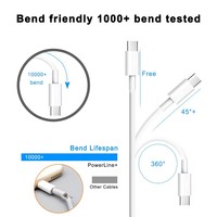 Câble de charge rapide USB-C vers USB-C 1M 60W pour iPhone 15/16/17 Max Pro et ordinateur, boîte couleur incluse