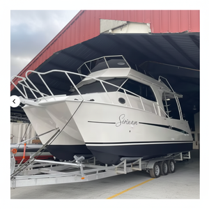 เรือยอชท์อลูมิเนียมความเร็วสูง 30 ฟุต 10 เมตร พร้อมห้องโดยสาร เรือคาตามารันสำหรับตกปลา ขาย - Product Image 1