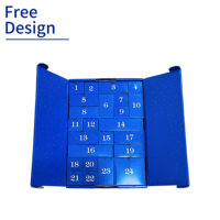 Boîte de calendrier de l'avent personnalisée pour jouets, échantillon gratuit imprimé, vente en gros, boîte cadeau Surprise mystère aveugle