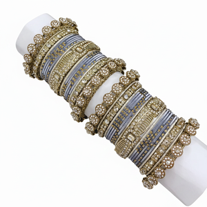 PADMAWATI BANGLES PRIVATE LIMITED Luxury Tungsten Gold Plated Multi Color Indian Traditional Women's Bangles Set for <b>Gift</b> Party - Product Image 2