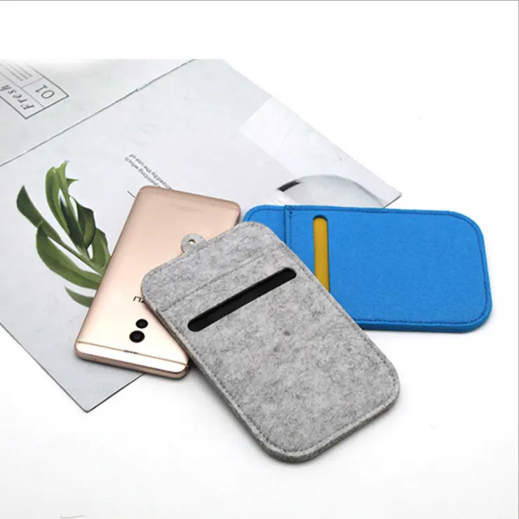 프리미엄 품질 친환경 소재 펠트 휴대 전화 가방 섬세한 적합한 휴대용 보호 휴대 전화