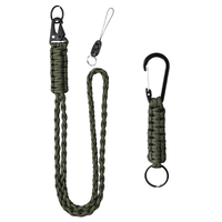 Cordon de cou en paracorde robuste tressé, sangle porte-sifflet et porte-clés pour téléphone, activités de plein air - Vente en gros usine