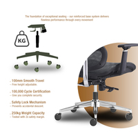 Silla de Oficina Ergonómica con Reposacabezas y Soporte Lumbar para Administración y Recepción