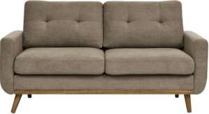 Canapé deux places capitonné de style mi-moderne, écologique, avec pieds en bois - Product Image 5