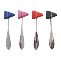 Marteau de percussion triangulaire médical avec manche en acier inoxydable, marteau réflexe multicolore pour examen neurologique