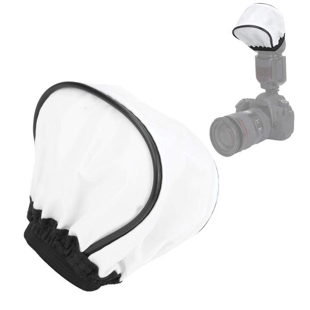YEAH Universal Soft Mini Collapsible White Flash Bounce Softbox Diffuser Cap Compatible with Canon, Nikon, Sony, Fuji