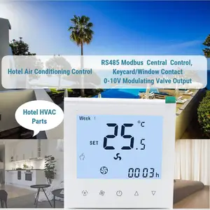 Hotowell nouveau Thermostat de bobine de ventilateur OEM/ODM wifi RS485 Modbus 0-10V Thermostat intelligent de pièce pour unité de hvac