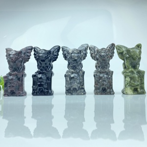 <span class=keywords><strong>Gargouille</strong></span> en <span class=keywords><strong>pierre</strong></span> de cristal de guérison naturelle sculptée gothique grotesque cadeaux Feng Shui cadeau de décoration pour la maison - Product Image 5