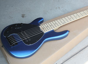 <span class=keywords><strong>Basse</strong></span> électrique bleue métallique à <span class=keywords><strong>6</strong></span> <span class=keywords><strong>cordes</strong></span> pour <span class=keywords><strong>gaucher</strong></span> avec touche en érable - Product Image 2