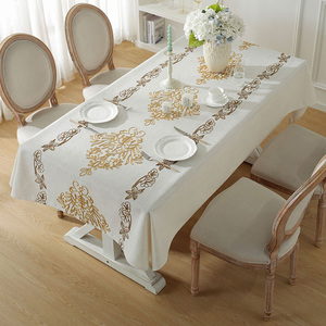<span class=keywords><strong>Nappe</strong></span> rectangulaire de luxe en coton et lin brodé de style baroque, imperméable, pour cuisine, salle à manger et extérieur - Product Image 5