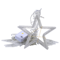 Haute qualité étoile forme LED rideau lumière étanche cuivre chaîne décoration pour Ramadan chaud blanc extérieur jardin temps décor