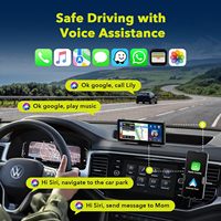 Autoradio sans fil pour Apple CarPlay et Android Auto avec caméra de recul 1080p, écran tactile 6,86 pouces, récepteur audio de voiture, navigation GPS