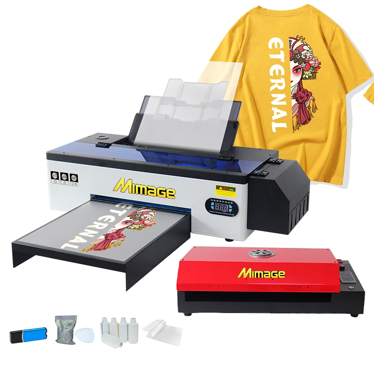 Cheapest Mimage R1390/L1800 head T shirts printer A3/A4 DTF printer printing machine with oven