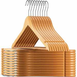 Perchas de Madera Personalizadas al por Mayor Antideslizantes para Ahorrar Espacio en el Armario, Perchas Sólidas para Trajes y Abrigos con Gancho Giratorio - Product Image 6