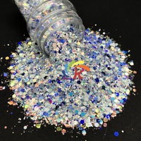 Poudre de paillettes en polyester de qualité cosmétique, opale, hexagonale, réfléchissante, résistante aux solvants, biodégradable, non toxique, effet néon, pour animaux de compagnie