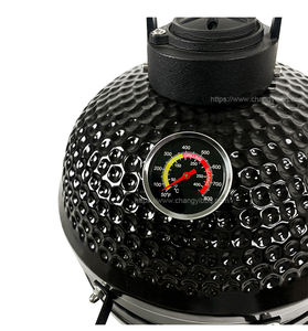 شواية فحم خارجية صغيرة الحجم من السيراميك عالي الجودة، فرن شواء عمودي 13 بوصة، مناسبة للبيتزا والشواء - Product Image 2