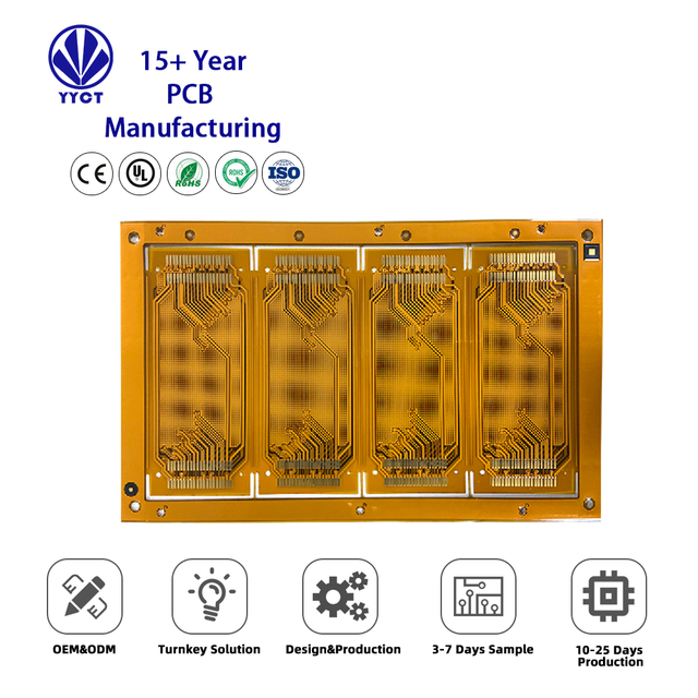 High Quality HDI Immersion Gold Surface Finish Custom Flexibility PCB 0.1-0.4mm Board PCBA SMT Assembly 1-40 Layers