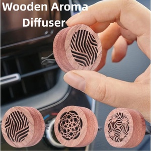 Ahşap Aroma Difüzörü Araba Esansiyel Yağ Difüzörü Havalandırma Klipsi Oymalı Aromaterapi Hava Ferahlatıcısı Oto Dekorasyonu - Product Image 1