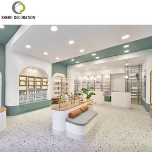 Diseño Interior Moderno Personalizado para Tienda de Perfumes, Estantes de Exhibición de Maquillaje a Medida con Acabado en Barniz, Muebles de Madera para Tienda de Cosméticos - Product Image 1