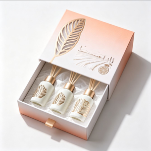 Drawer Slide Rigid Gift Box, <b>Reed</b> Diffuser Drawer Packaging Box, Luxury Sliding Gift Box Set for Aromatherapy - Product Image 1