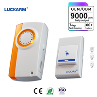 Timbre Inalámbrico Moderno, Sonnette Sans Fil, Receptor Enchufable con Batería, Timbre Inalámbrico para Hotel/Apartamento, Timbre con Cable