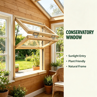 Solid Pine Vertical Folding Window up Down Fold Timber Window for Cafe Shop Counter Opening