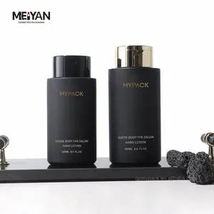 MYPACK lujo tacto suave negro acondicionador para el cabello champú jabón botella exprimible con tapa abatible 280ml 450mL