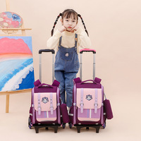 Sac à dos à roulettes unisexe pour enfants, idéal pour l'école primaire (CP, CE1, CE2, CM1, CM2), en nylon imperméable – Vente chaude transfrontalière
