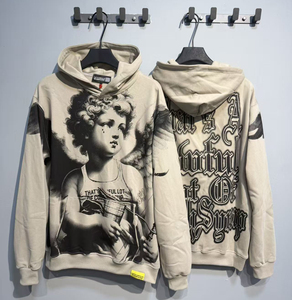 เสื้อฮู้ดดี้ผ้าฝ้ายหนานุ่ม 100% ทรงโอเวอร์ไซส์สำหรับผู้ชาย ลดราคาสุดคุ้ม! "น้ำเชื่อมแก้ไอเยอะมาก" - Product Image 6