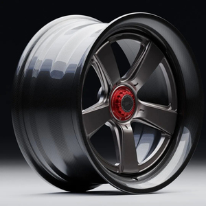 Rines de Fibra de Carbono de Dos Piezas con Bloqueo Central, Rines Personalizados para Automóviles de Pasajeros de 18-24 Pulgadas para Lamborghini Aston Martin - Product Image 2