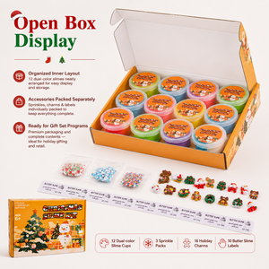 Kit de Slime Navideño, Regalos para Bolsas de Sorpresas, Slime Colorido para Fiestas Infantiles, Slime Suave y No Pegajoso al por Mayor - Product Image 4