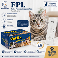 Präziser Veterinär-Kombitestkit für FIV und FeLV bei Katzen, Schnelldiagnose-Testkarte für Katzenimmunmangel und Leukämie, für Tierärzte OEM