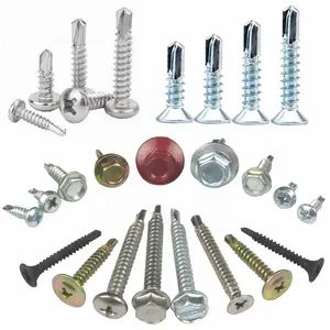China Factory price M2 M3 M5 Carbon Zinc Plated Stainless Steel hex head Metal Roofing making machine Self Drilling Screws