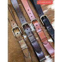 Ceinture en cuir pleine fleur pour homme Modèle 40095 #   Ceintures en cuir pleine fleur avec boucle à ardillon en cuivre ; Vente en gros