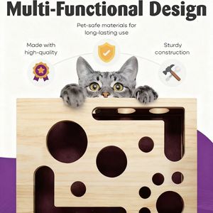 Fun Maze <strong>Cat</strong> Puzzle Toy <strong>Box</strong> Square Design <strong>Scratching</strong> Features Self-Entertainment <strong>Cat</strong> Game Home Office Use - Product Image 6