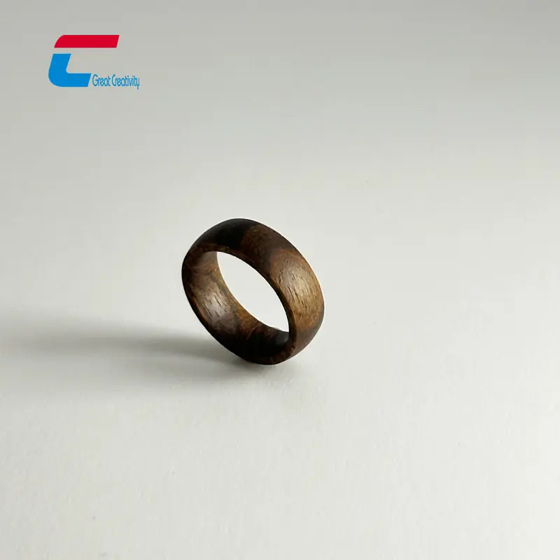 Diseño personalizado 13,56 Mhz NFC Smart Ring NTAG 213 NTAG 216 Social Media NFC Anillo de madera