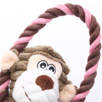 Jouets pour chiens, corde à mâcher, peluche, jouet qui couine pour chien, jeu d'intérieur, corde à mâcher, lion, singe, éléphant, animaux de dessin animé, jouet pour chien