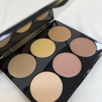 Maquillage personnalisé à haute teneur en pigments 6 couleurs à base de produits chimiques Palette de surligneurs en poudre libre imperméable et longue durée Marque distributeur OEM