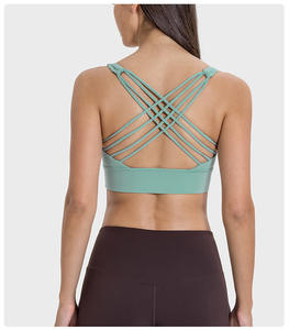 Sujetador deportivo de yoga para mujer al por mayor, top de fitness de talla grande con tiras, sexy, de alto impacto, con soporte y push-up, para entrenamiento de mujer y dama. - Product Image 6