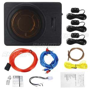 Amplificateur de subwoofer actif ultra-fin 12V 600W 10 pouces pour siège de voiture, amplificateur de subwoofer audio de voiture, prend en charge l'amplificateur de haut-parleur monocanal - Product Image 4