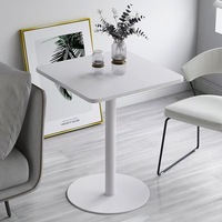 Petite table convertible carrée européenne moderne pour affaires à domicile meubles de loisirs en fer à manger café restaurant nouveau design