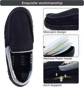 New Design Men's <strong>Ladies</strong> Memory Foam Indoor <strong>Slippers</strong> Textured <strong>Moccasin</strong> House <strong>Slippers</strong> Home Outdoor Garden Warm Winter <strong>slippers</strong> - Product Image 3