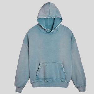 Sudadera con Capucha Personalizada con Bordado, Ecológica, Resistente al Viento, para Invierno, con Efecto Deslavado, 400 Gsm, Algodón Grueso, Lavado Ácido, para Hombre - Product Image 4
