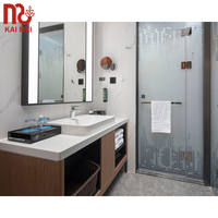 Ensemble de meubles d'hôtel en bois de chêne moderne de luxe minimaliste avec lit double résistant à l'eau pour appartement et villa