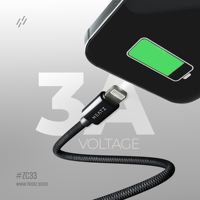 KABEL DATA USB HEATZ 3A Pengisian Cepat Berlapis Timah untuk Ponsel, Jam Tangan Pintar, MP3, MP4, Kamera