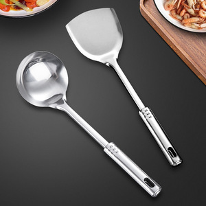 Stainless Steel Spatula And Ladle Set Long Handle Heat Resistant Kitchen Tools For Hot Pot Soup Stir Fry Cooking - Product Image 4