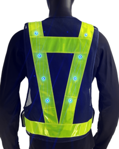 Colete Refletivo LED de Alta Visibilidade com Fita Refletiva de PVC e Tecido em Malha, Luzes LED em Forma de V, Colete de Segurança - Product Image 4